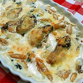 そらりんcafe's cooksnap of when they made * 牡蠣とほうれん草のグラタン♪.