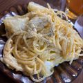 ちょこまなな＊°'s cooksnap of when they made シチューのリメイクでクリームパスタ.