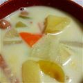 oおれんじo's cooksnap of when they made 大根の食べるホワイトスープ.