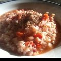 ricolis's cooksnap of when they made トマトとツナで満足コンソメ!! リゾット.