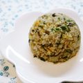 Kenmamac's cooksnap of when they made ニラと舞茸のチャーハン✿.
