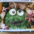 hirotofumi's cooksnap of when they made キャラ弁*おにぎりdeエルモ.