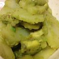 kozueham's cooksnap of when they made アボカドとジャガイモの炒めてポン酢.