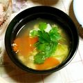 モノクロぶー's cooksnap of when they made ひなまつりに☆簡単三つ葉と卵のお吸い物.
