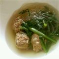 AYU嬢's cooksnap of when they made 肉団子と春菊のはるさめスープ.