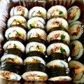 韓国大好き少女's cooksnap of when they made キンパﾌﾟ～김밥～韓国風のり巻き！.