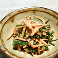 ゆずゴーヤ's cooksnap of when they made 春菊とにんじんとしらすのごまだれあえ.