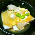 neomam's cooksnap of when they made こどもが喜ぶ❤絹サヤと高野豆腐の卵とじ.
