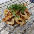 ぽっぽぺぺ's cooksnap of when they made 椎茸とちくわのキムチ炒め☆.