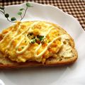 あゆな。。's cooksnap of when they made ♡幸せ朝ごはん♡チーマヨ卵オープンサンド.
