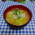 ととろ＆めい's cooksnap of when they made うちの母の味☆キャベツと豚肉のお味噌汁♬.