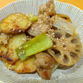 ちーまぐ's cooksnap of when they made さつま芋と蓮根と鶏肉の照り焼きバタぽん.