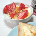 ぱふ's cooksnap of when they made レンジで簡単♪卵にトマトのせました.