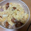 l I's cooksnap of when they made ウインナー卵豆腐丼.
