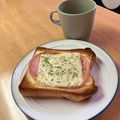MEME72's cooksnap of when they made ハムチーズトースト.