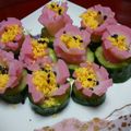 yuki808's cooksnap of when they made おせちに★かまぼこ可愛いお花の飾り切り.