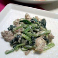 natoline's cooksnap of when they made 豚とほうれんそうの梅マヨ炒め.