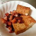 SooOrange's cooksnap of when they made タコと厚揚げの煮物.