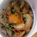 ｻﾎﾞさん★'s cooksnap of when they made 豚肉で＊スタミナ丼＊.