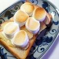 kurukurumin's cooksnap of when they made マシュマロりんごトースト.