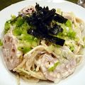 グリーンルバーブ's cooksnap of when they made 明太子ゴートチーズパスタ.