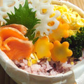 おりひめママ's cooksnap of when they made ピンクが綺麗！●黒豆ご飯のちらし寿司●.
