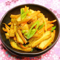 シャンプーハット's cooksnap of when they made さつまあげと彩り野菜のきんぴらカレー風味.