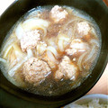 まきとむ's cooksnap of when they made めんつゆで簡単！肉団子と玉ねぎの煮物★.