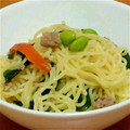たじ満塁's cooksnap of when they made わかめと枝豆の塩焼きそば.