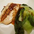 bonnet's cooksnap of when they made サーモンと青梗菜の中華ソース添え.