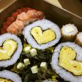 dunchan's cooksnap of when they made ハートの卵の五目巻き寿司☆.
