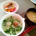 ayakamatsu's cooksnap of when they made マクロビ：玄米七草がゆ.