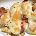 hime犬's cooksnap of when they made じゃがいもウインナーたらこのチーズ焼き.