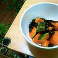 misakkki's cooksnap of when they made 簡単お正月の黒豆リメイク☆かぼちゃの煮物.
