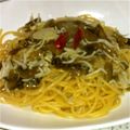 ☆なつきち☆'s cooksnap of when they made 野沢菜としらすの和パスタ～>゜)))彡.