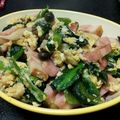 YANMARDi's cooksnap of when they made 小松菜とベーコン（豚バラ）の卵とじ.