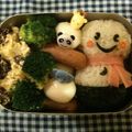 usawanko's cooksnap of when they made スノーマン☆キャラ弁☆.