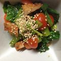 あゆくんかーちゃん's cooksnap of when they made サッと1品！小松菜と野菜天のお浸し.