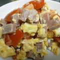 みなべん's cooksnap of when they made 朝食に！スパムと卵とトマトの炒め物.