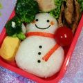 うっちゃん❤'s cooksnap of when they made ゆきだるま♡クリスマス＊簡単キャラ弁♪.