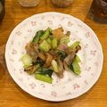 小粒ちゃん's cooksnap of when they made 豚肉とチンゲン菜のにんにく塩炒め.