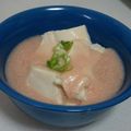 amamiku's cooksnap of when they made 簡単もう１品♪　豆腐の明太子餡かけ.