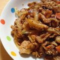 ゆっきー0428's cooksnap of when they made 豚こまの中華風辛味噌炒め丼.