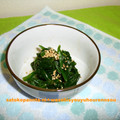 さとこぱんたーに's cooksnap of when they made レンジで簡単☆ほうれん草のわさびごま和え.