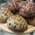 HIRABAMI's cooksnap of when they made かぼちゃの種☆全粒粉入りパン☆.