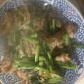 kanabun7's cooksnap of when they made 豚と小松菜のオイ☆チー炒め.