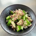 azbjbn's cooksnap of when they made オクラと茗荷の塩ごま油和え(ナムル).