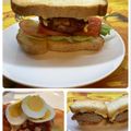 horseland's cooksnap of when they made ♫♬ハンバーグでボリュームサンド♫♬.