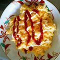 Rakkusu's cooksnap of when they made 【ふわふわスクランブルエッグマヨケチャ】.