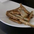 Chiezozo's cooksnap of when they made おやつやおつまみに♪ピリ辛ごぼうの唐揚げ.
